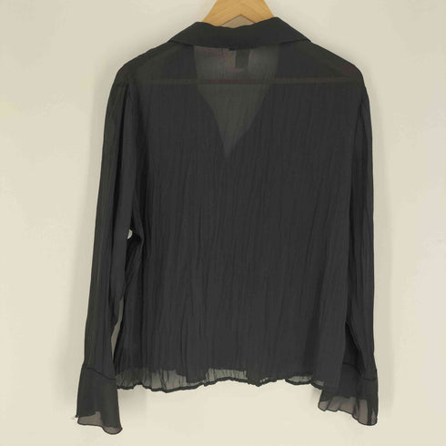 ワシントン worthington フリルタック ポリ シアー シャツ ブラウス レディース import:XL