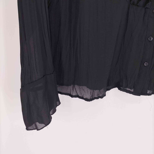 ワシントン worthington フリルタック ポリ シアー シャツ ブラウス レディース import:XL