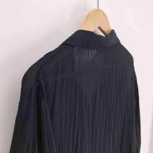 ワシントン worthington フリルタック ポリ シアー シャツ ブラウス レディース import:XL