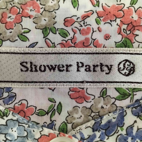 シャワーパーティ shower party 花柄 7分袖 バンドカラーシャツ レディース JPN:1