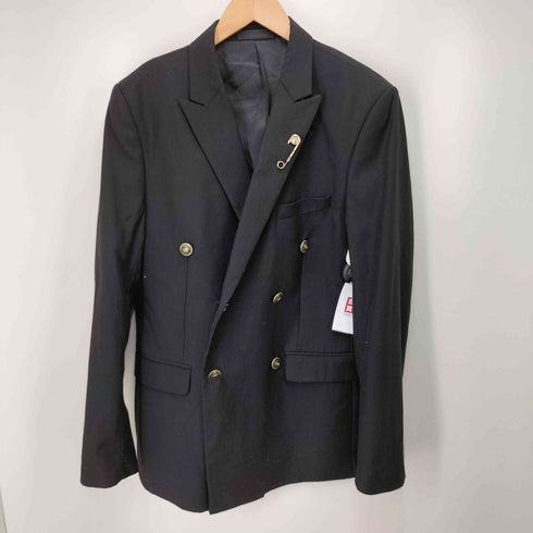 ケンゾーオム KENZO HOMME SLIM FIT ダブルブレスト エンブレムボタン テーラードジャケット スラックスパンツ セットアップ メンズ 50