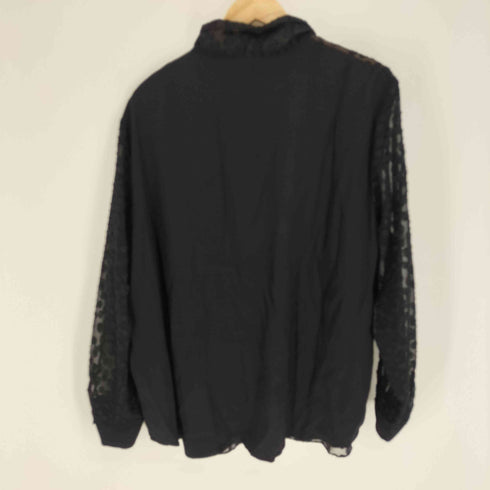 ジャクリーンスミス JACLYN SMITH メキシコ製 紙タグ 花ボタン ドット 総柄 L/S シアー シャツ ブラウス レディース 18W
