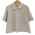 マーガレットハウエル MARGARET HOWELL 23ss コットンリネン ワイドスリーブ ストライプ シャツ レディース FREE