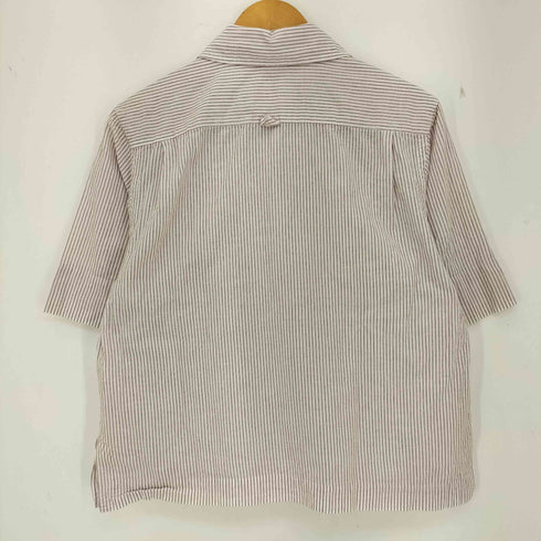 マーガレットハウエル MARGARET HOWELL 23ss コットンリネン ワイドスリーブ ストライプ シャツ レディース FREE