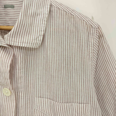 マーガレットハウエル MARGARET HOWELL 23ss コットンリネン ワイドスリーブ ストライプ シャツ レディース FREE