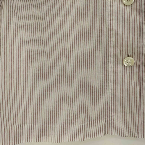 マーガレットハウエル MARGARET HOWELL 23ss コットンリネン ワイドスリーブ ストライプ シャツ レディース FREE