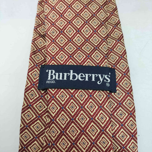 バーバリーズ BURBERRYS 90S REGD タグ ホース ロゴ 刺繍 総柄 シルク ネクタイ メンズ