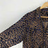 豹柄 レオパード ベロア シアー 切替 L/S シャツ ワンピース レディース