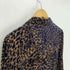 豹柄 レオパード ベロア シアー 切替 L/S シャツ ワンピース レディース