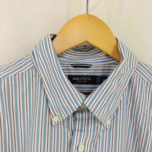 ノーティカ NAUTICA ストライプ S/S BDシャツ メンズ import:XL