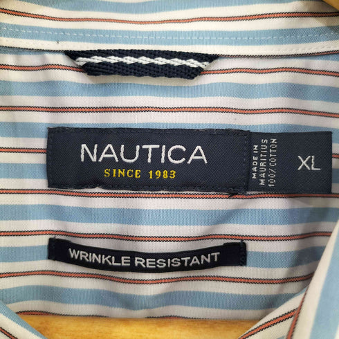 ノーティカ NAUTICA ストライプ S/S BDシャツ メンズ import:XL