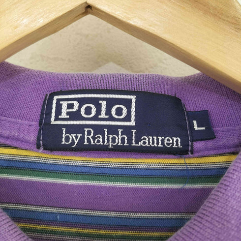 ポロバイラルフローレン Polo by RALPH LAUREN ポニー刺繍 ボーダー ポロシャツ メンズ import:L