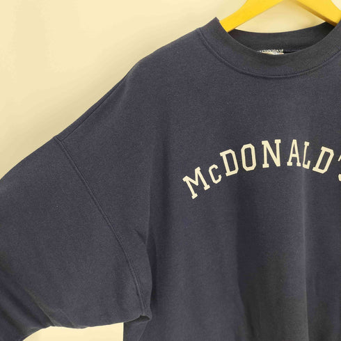 90-00S Hanes ボディ COMFORTBLEND 2枚タグ McDONALD'S アーチ ロゴ プリント スウェット メンズ import:XL