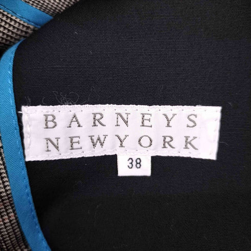バーニーズニューヨーク BARNEYS NEWYORK 裏地グレンチェック ステンカラーコート レディース 38