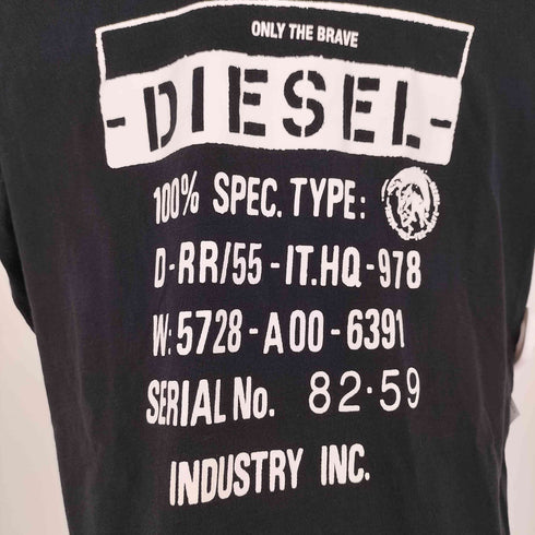 ディーゼル DIESEL テキストプリント クルーネックTシャツ メンズ import:S