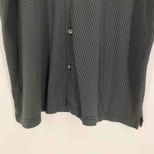ペリーエリス PERRY ELLIS 65/35 ポリ コットン 総柄 S/S シャツ メンズ import:XL