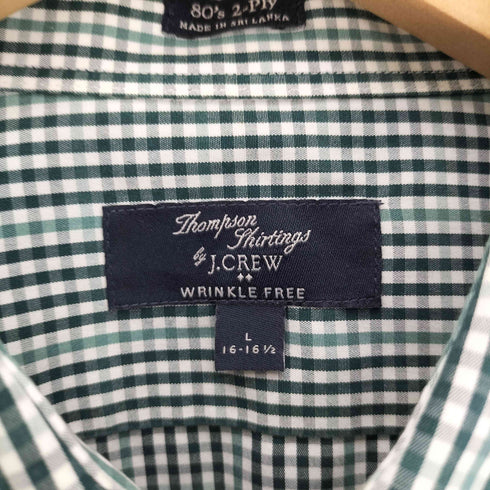 ジェイクルー J.CREW Thompson Thirtings 80's 2-Ply WRINKLE FREE ギンガムチェック ワイドカラー L/S シャツ メンズ import:L