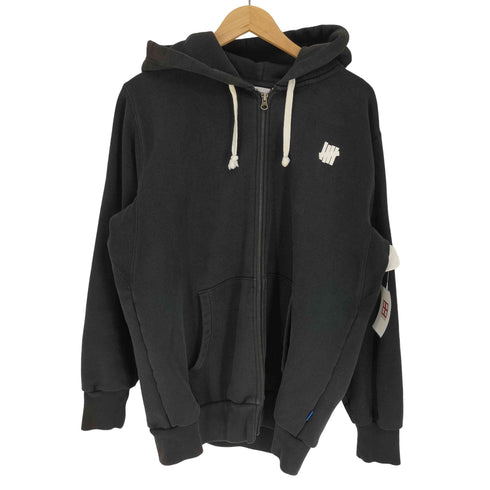 アンディフィーテッド UNDEFEATED 両面 ロゴ プリント ジップアップ パーカー フーディー メンズ import:L