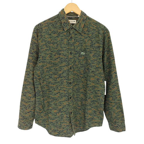 ラコステ LACOSTE SLIM FIT カモフラ 迷彩 ロングスリーブシャツ メンズ 39