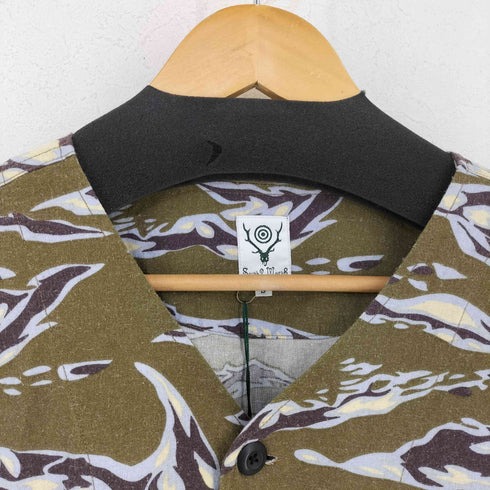 サウスツーウェストエイト SOUTH2 WEST8 V NECK ARMY SHIRT - FLANNEL PT. tiger メンズ JPN:S