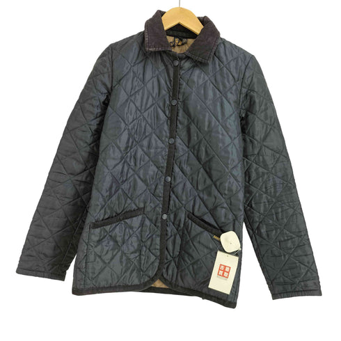 ラベンハム LAVENHAM 襟コーデュロイ キルティングジャケット レディース 6 32