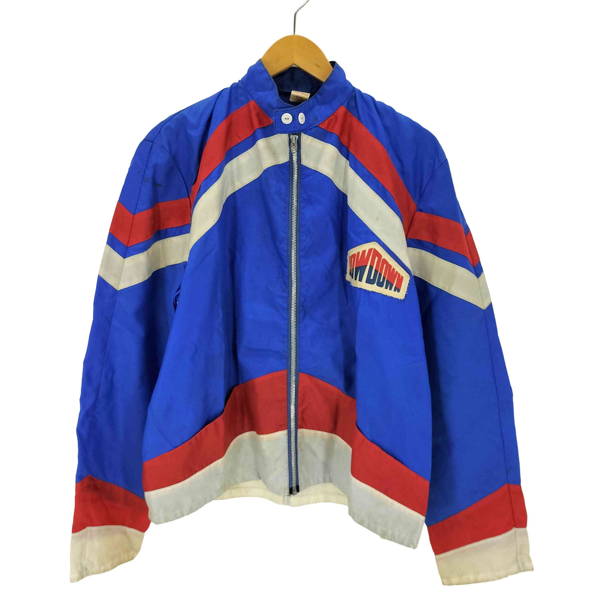 70-80s Lightningジップ ナイロンレーシングジャケット メンズ