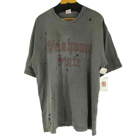 フリークスストア FREAKS STORE ダメージ加工フロントプリント S/S Tシャツ メンズ JPN:L