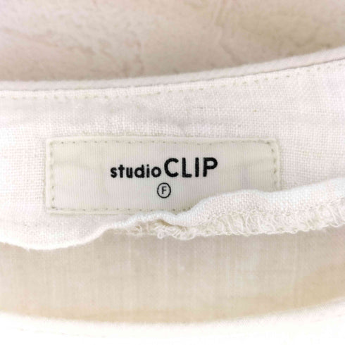 スタジオクリップ Studio Clip オーバーサイズシルエット リネンカットソー レディース FREE