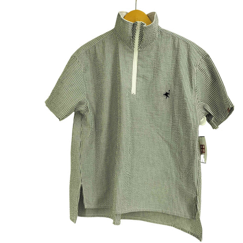 クラシカルエルフ CLASSICAL ELF 25ss 胸刺繍サッカー素材ハーフジッププルオーバー レディース M