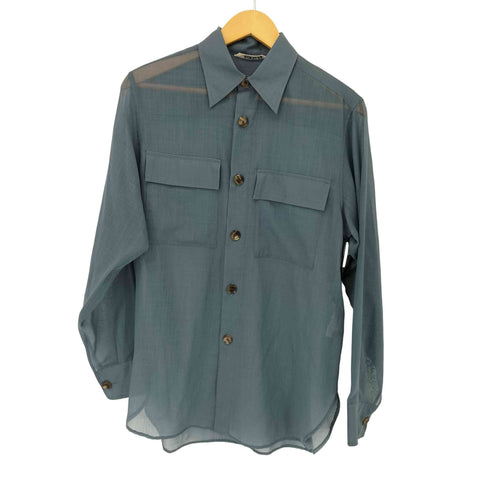 オーラリー AURALEE 19AW WOOL POLYESTER SHEER CLOTH SHIRT レディース JPN:1