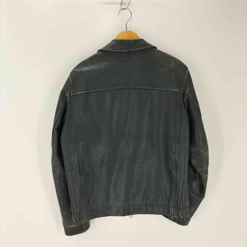 フレンチアーミー FRENCH ARMY 70-80s CUIR ykkダブルジップ パイロットレザージャケット 民間品 メンズ