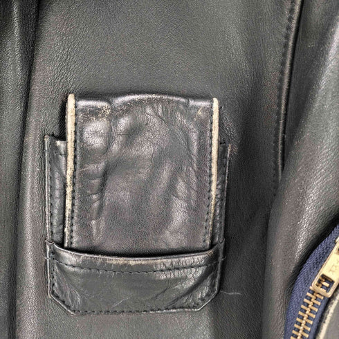 フレンチアーミー FRENCH ARMY 70-80s CUIR ykkダブルジップ パイロットレザージャケット 民間品 メンズ