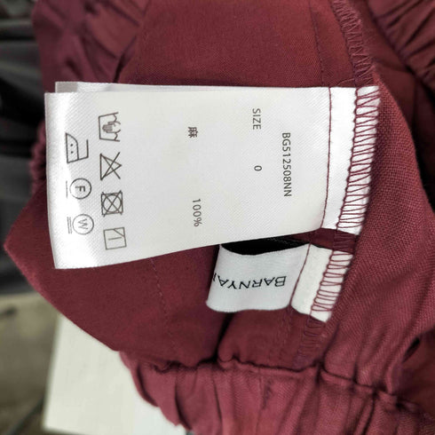 バンヤードストーム BARNYARDSTORM 25ss リネンイージーワイドパンツ レディース 0