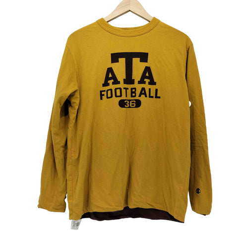 チャンピオン Champion ロゴプリント ダブルフェイス リバーシブル ロングスリーブTシャツ メンズ MEDIUM