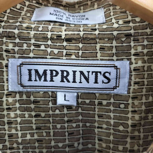 S/S レーヨン総柄シャツ メンズ import:L