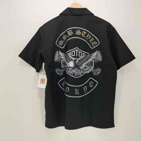 ハーレーダビッドソン HARLEY-DAVIDSON SSB ロゴプリント ショートスリーブオープンカラーシャツ メンズ JPN:L
