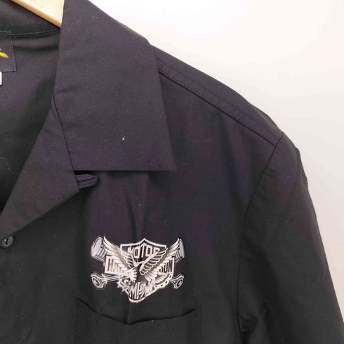 ハーレーダビッドソン HARLEY-DAVIDSON SSB ロゴプリント ショートスリーブオープンカラーシャツ メンズ JPN:L