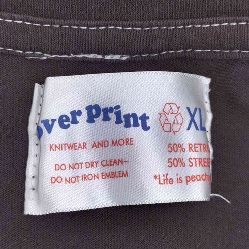 オーバープリント OVER PRINT オーロラTシャツ「んぱ」 メンズ JPN:XL