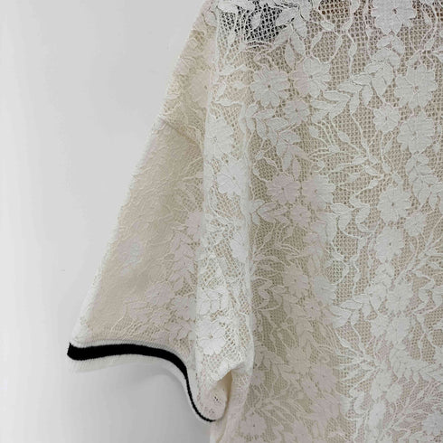 クラシカルエルフ CLASSICAL ELF クロシェ レースリブラインTシャツ レディース JPN:M