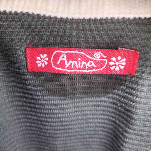 アミナ Amina ラルダチェックパッチワークシャツワンピース レディース