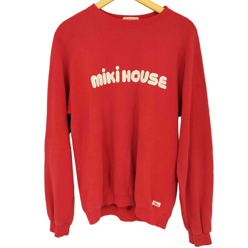 ミキハウス miki HOUSE MEN'S ロゴプリント ラグランスリーブスウェット メンズ L