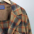 ペンドルトン PENDLETON 70S USA製 チェック柄 PURE VIRGIN WOOL くるみボタン ジャケット メンズ import:L
