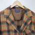 ペンドルトン PENDLETON 70S USA製 チェック柄 PURE VIRGIN WOOL くるみボタン ジャケット メンズ import:L