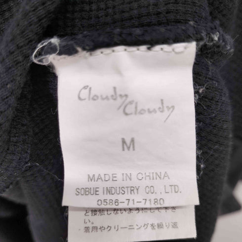 クラウディ CLOUDY S/S 背面ジップ サーマルtシャツ メンズ JPN:M