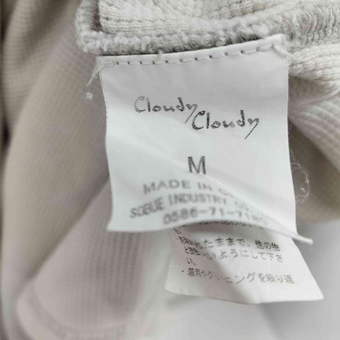 クラウディ CLOUDY S/S 背面ジップ サーマルtシャツ メンズ JPN:M
