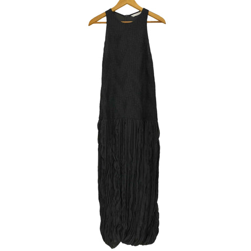 ザラ ZARA ZW COLLECTION コントラスト しわ加工ワンピース レディース import:M