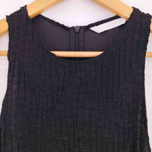 ザラ ZARA ZW COLLECTION コントラスト しわ加工ワンピース レディース import:M