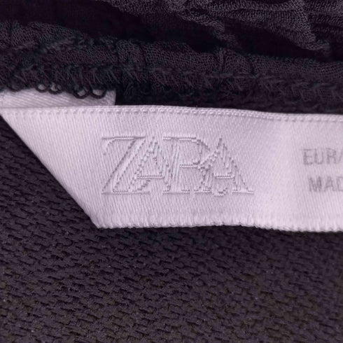 ザラ ZARA ZW COLLECTION コントラスト しわ加工ワンピース レディース import:M
