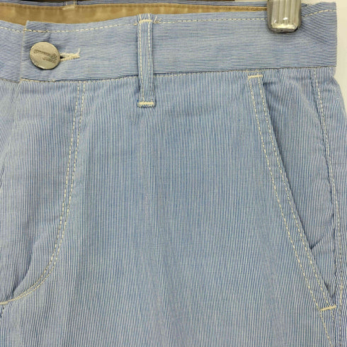 グロウンアンドソーン grown&sewn USA製 SLIM ストライプ コットン センタープレスパンツ メンズ 28