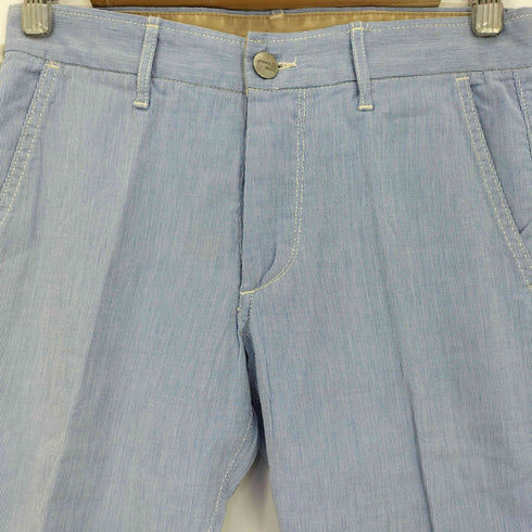グロウンアンドソーン grown&sewn USA製 SLIM ストライプ コットン センタープレスパンツ メンズ 28